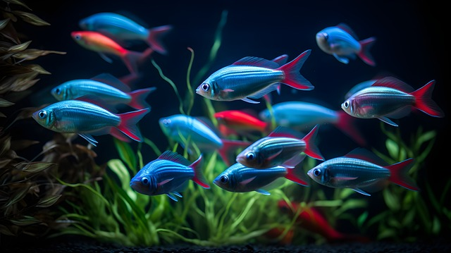 fish, neon tetra, tetra