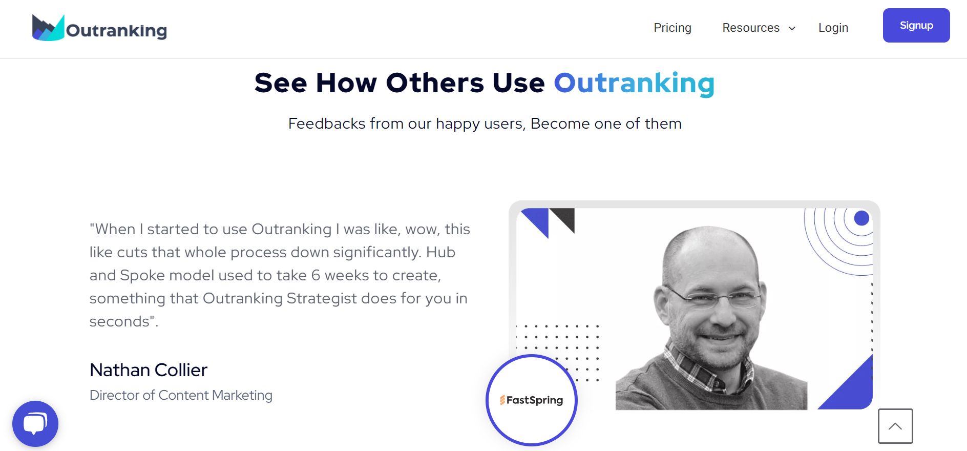 Outranking Customer Review on Landing Page 