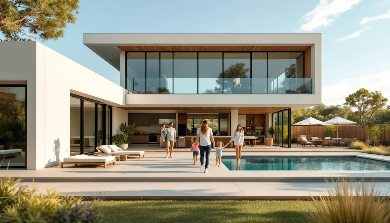 A family enjoying their dream home in North Texas.