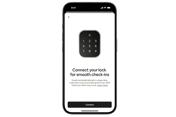 Connect compatible smart locks for providing a remote check-in for your guests