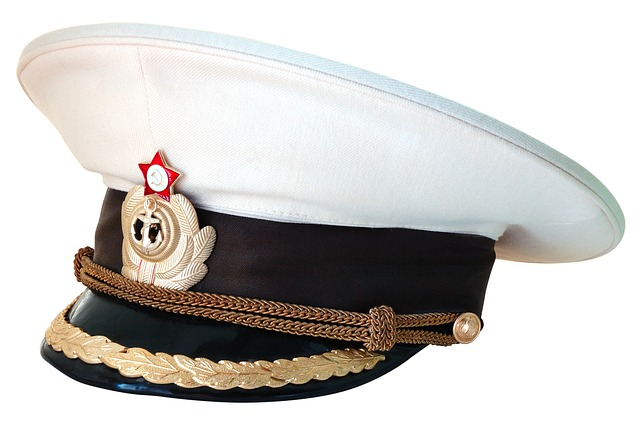 peaked cap, captain, navy
