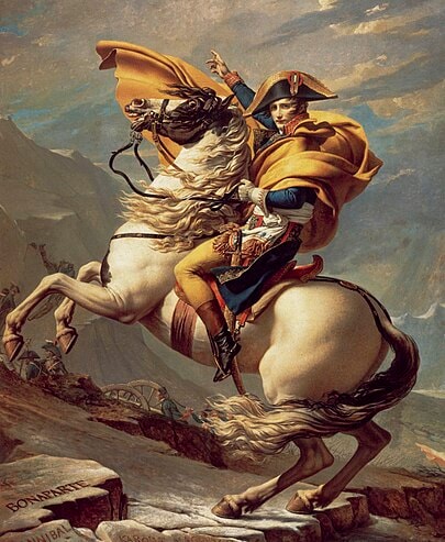 Napoleion crossing the alps