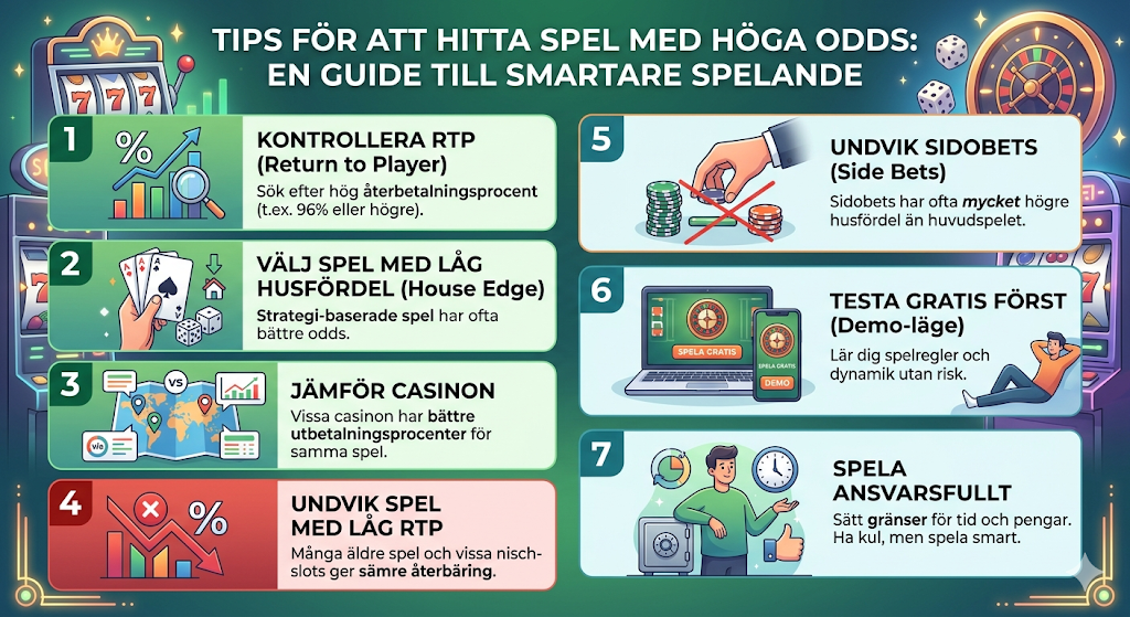 tips för casinospel med höga odds – hög RTP, låg husfördel och strategi för att öka vinstchans online