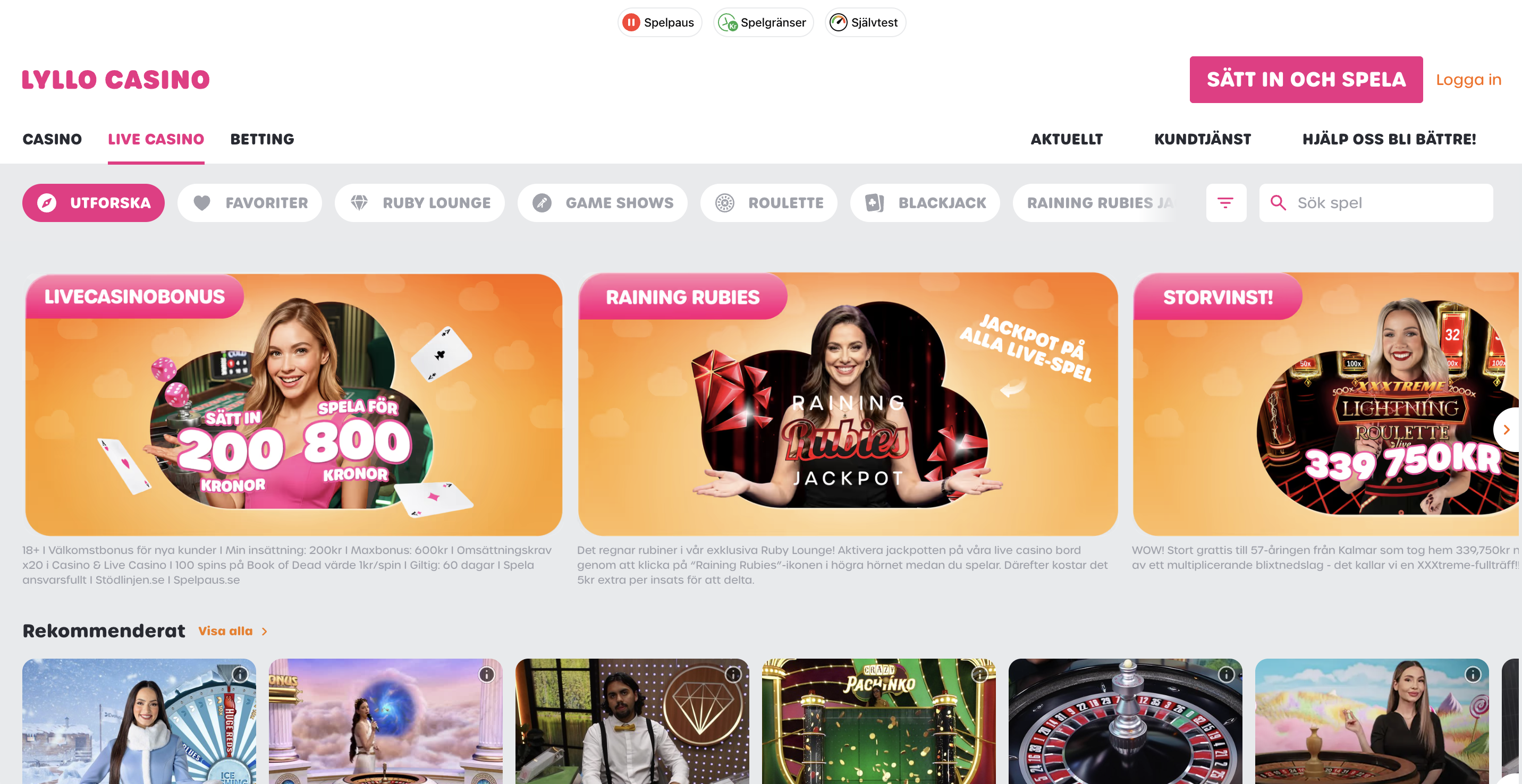 lyllo live casino