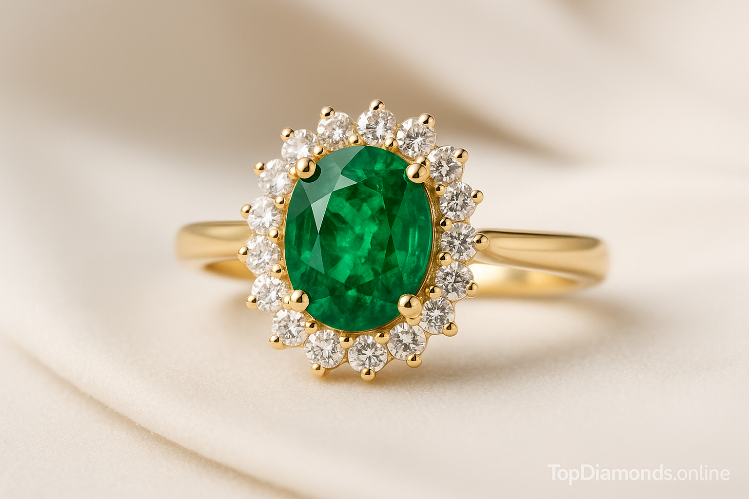 Žiedas su smaragdu – žalios spalvos gylis ir atgimimo simbolis