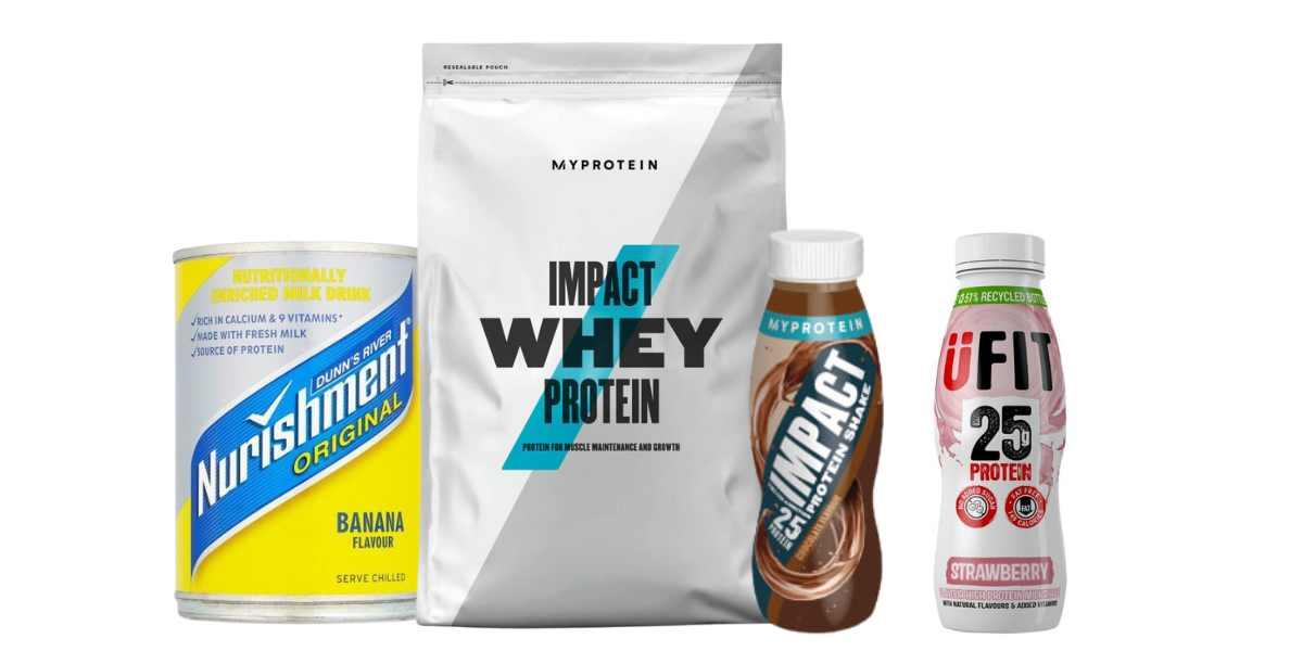 Protein shakes can be picked up at any service station on a roadtrip, or airport convenience store.