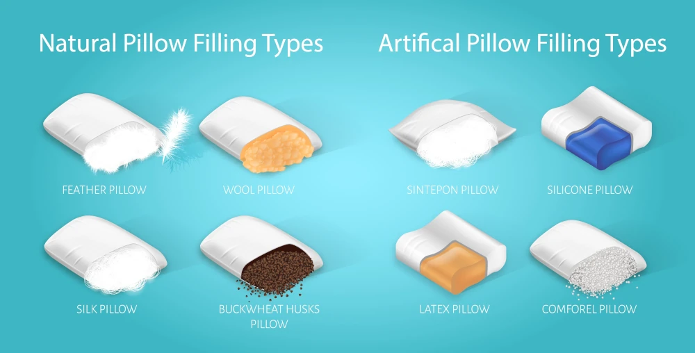 Different pillow fillings