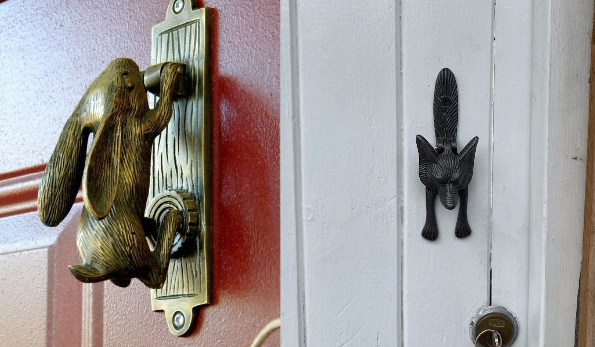 Unique door knocker - Fox and hare front door knockers 
