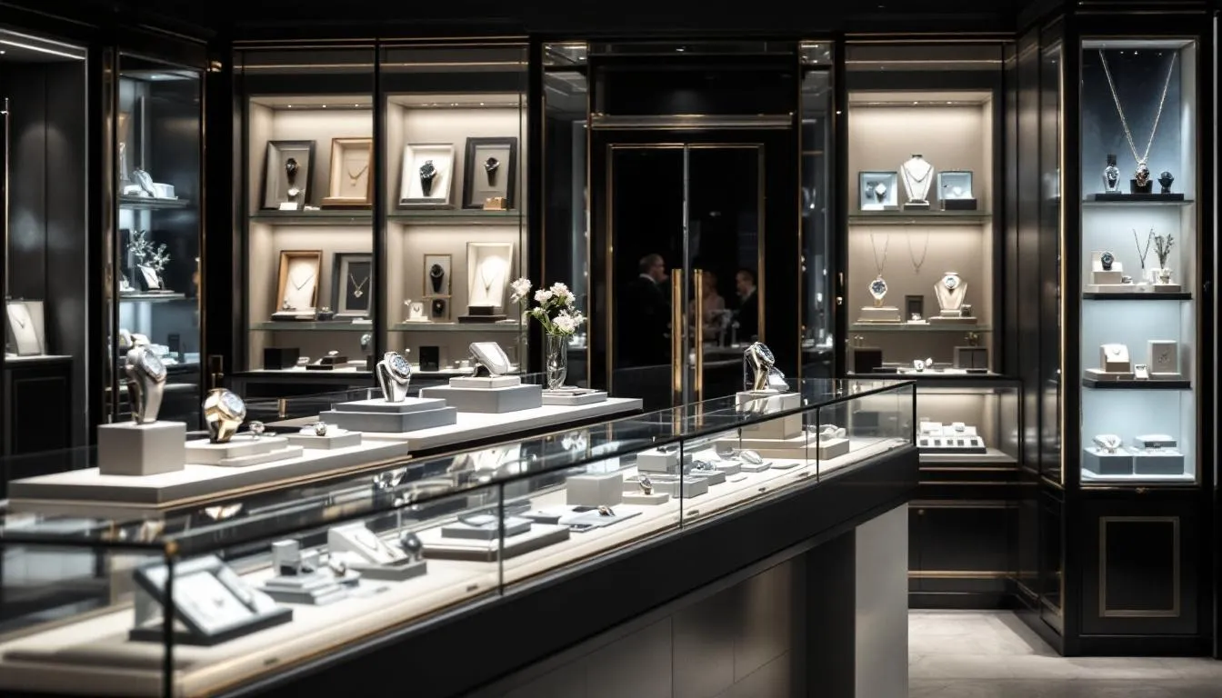 This image showcases a selection of luxury watches and exquisite women's jewellery, including chain bracelets and earrings, ideal for everyday outfits or special occasions. It highlights the perfect gifts for loved ones, offering inspiration for those looking to enhance their style with exclusive pieces from top brands like Breitling and Omega in the UK.