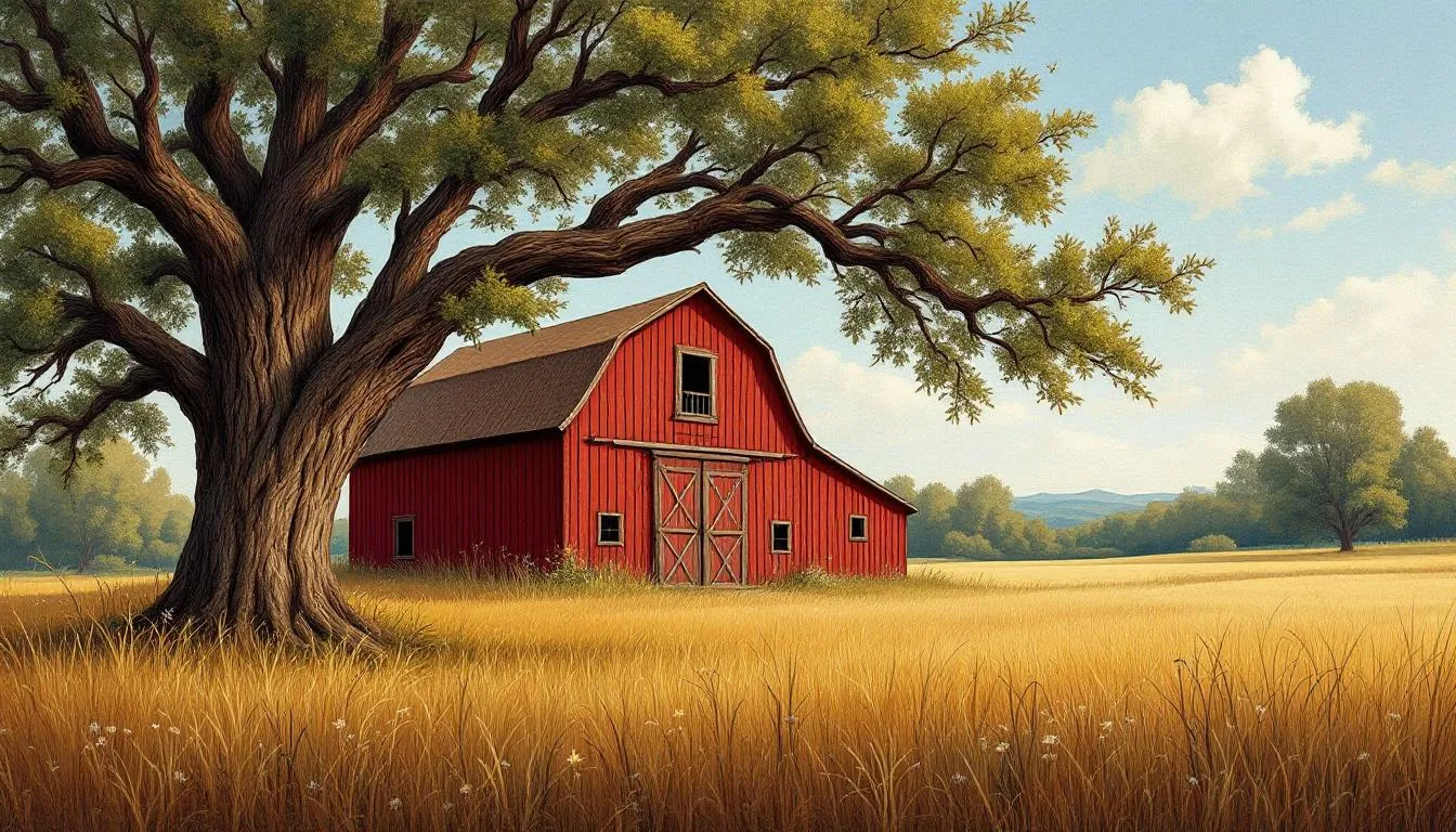 An oak framed barn enhancing a property.