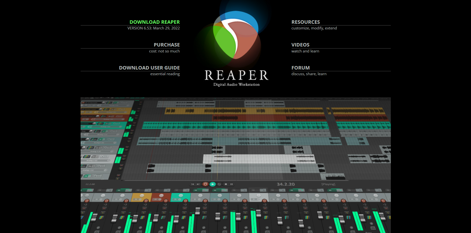 Reaper - Best audio mastering software