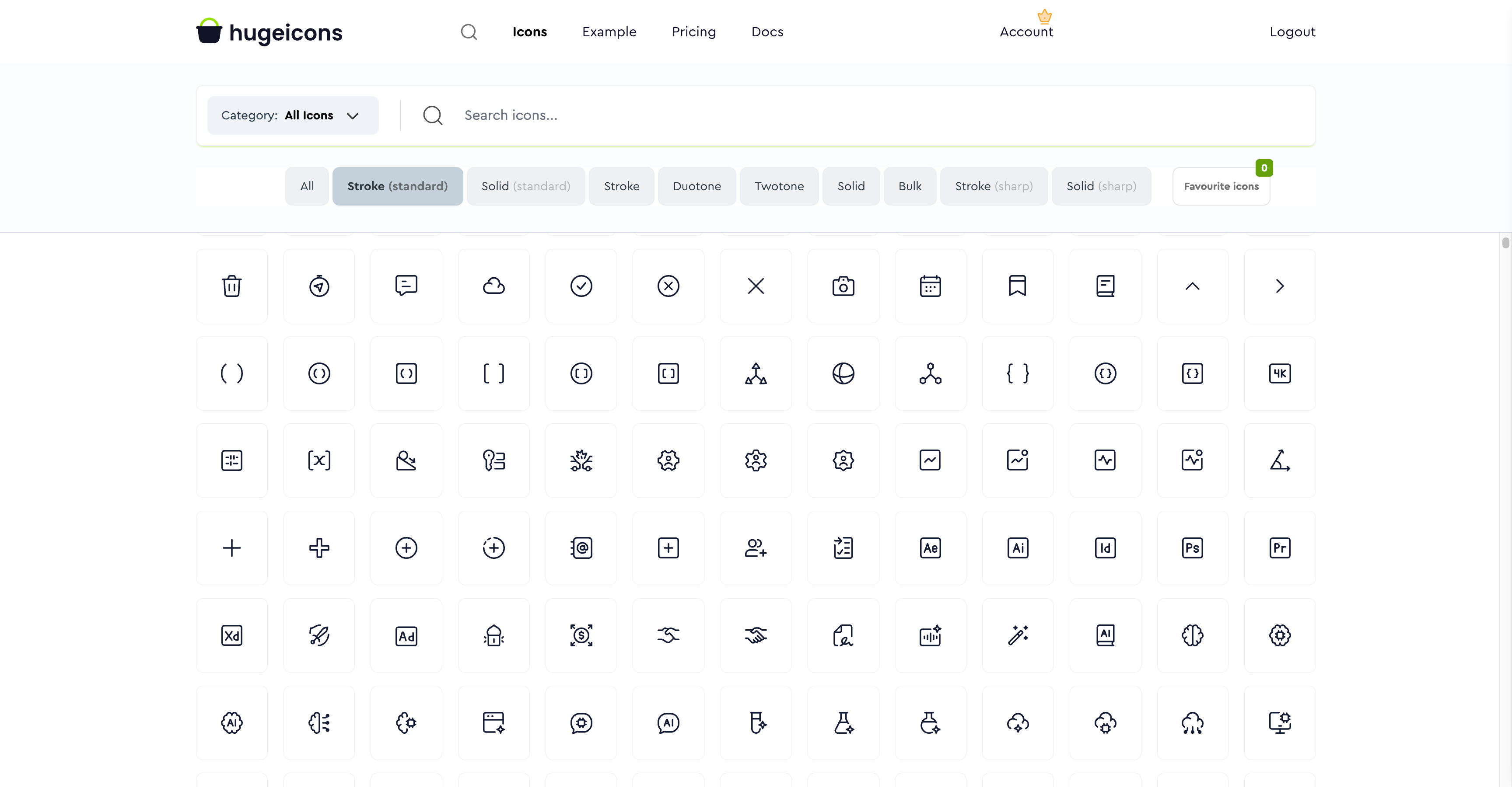 Hugeions Flutter Icons