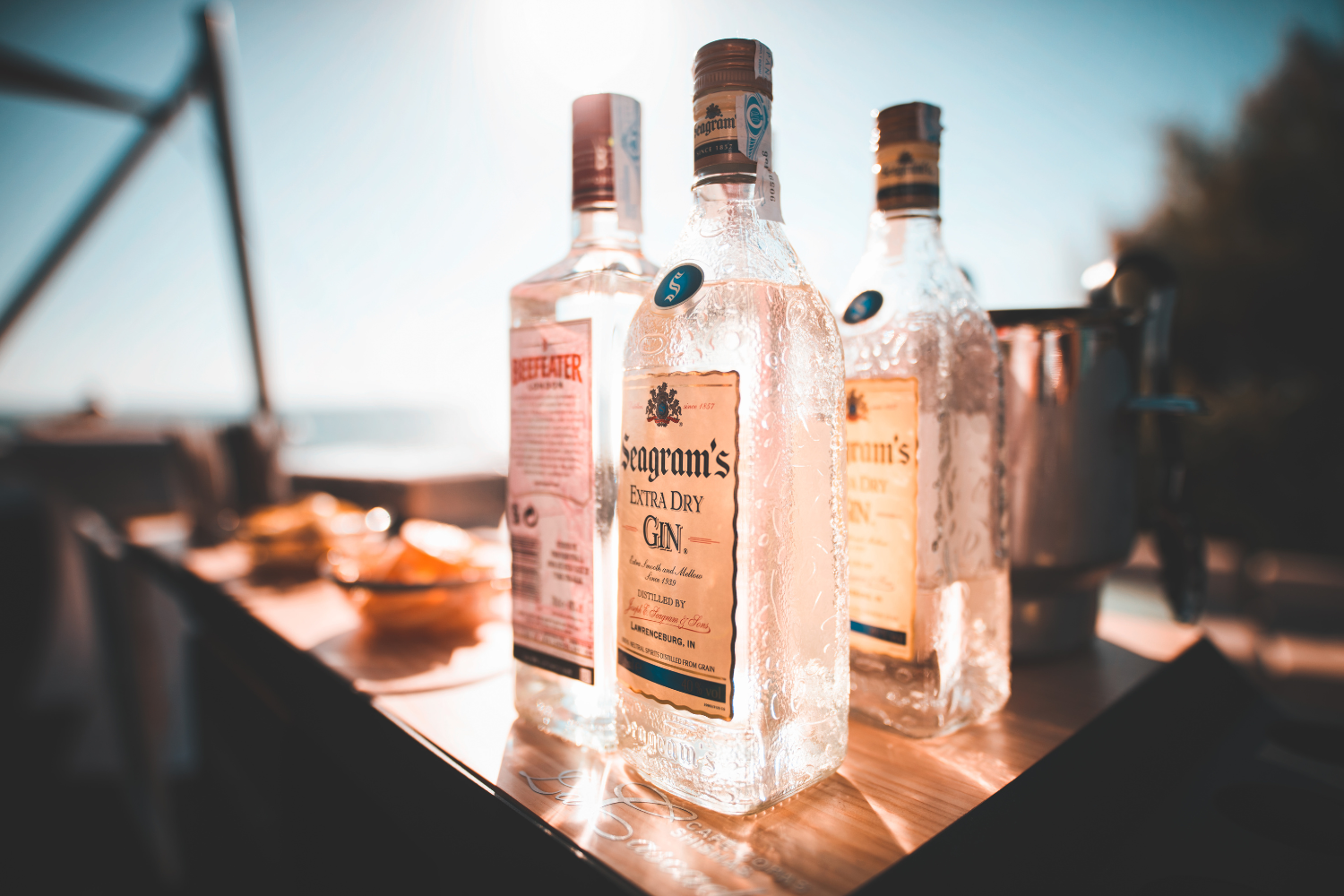 Bottles of alcohol.