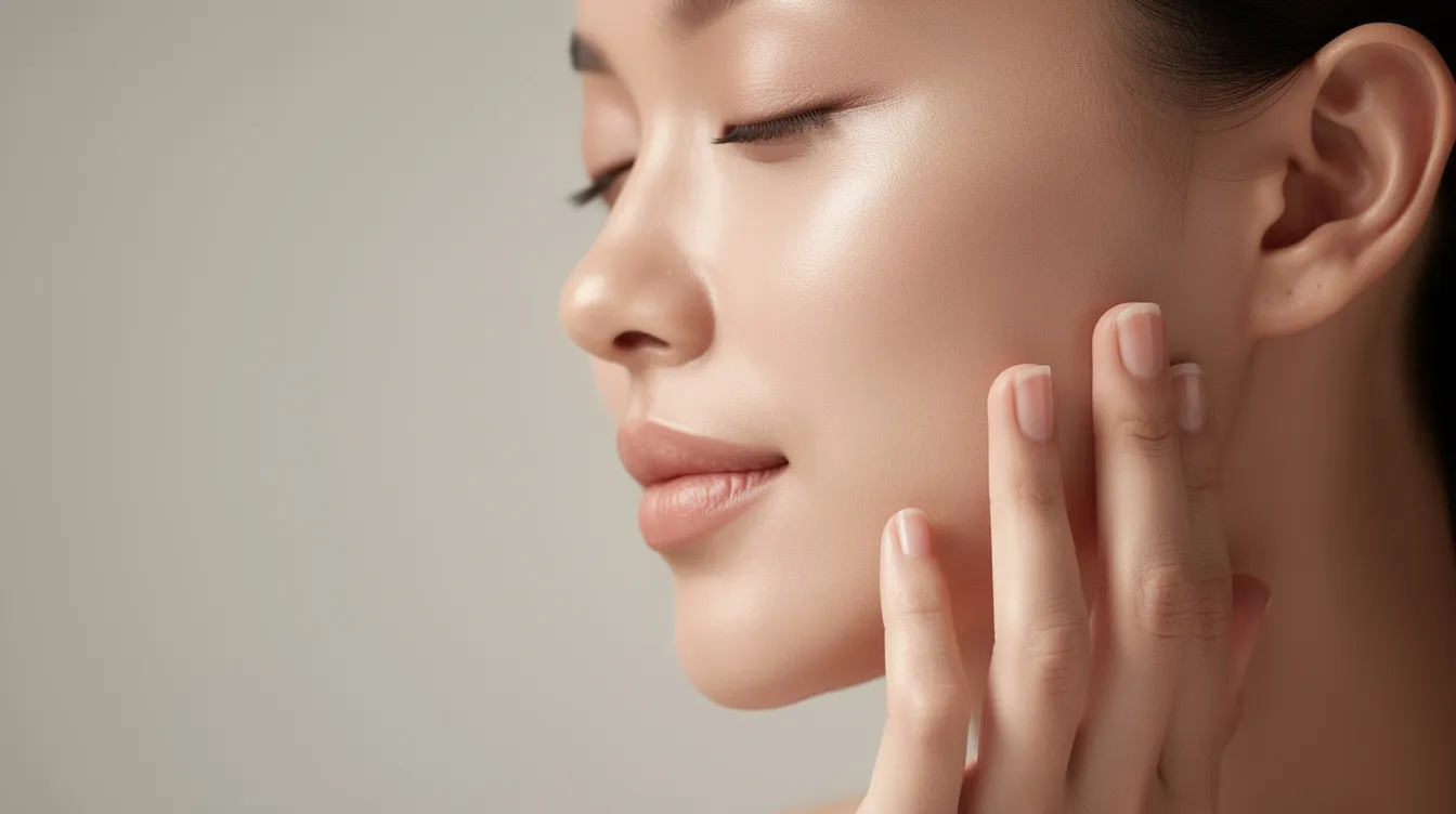 Calm skin tone on face — the result of an effective skin redness routine that restores acid mantle balance and reduces facial redness