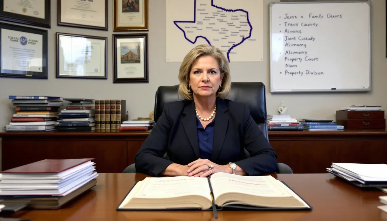 Working with a Texas family law attorney for divorce cases.