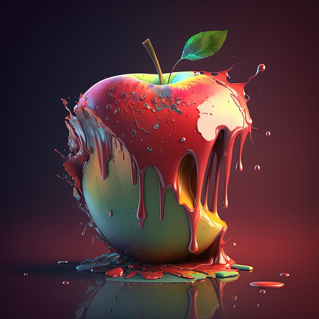 apple, cg, art