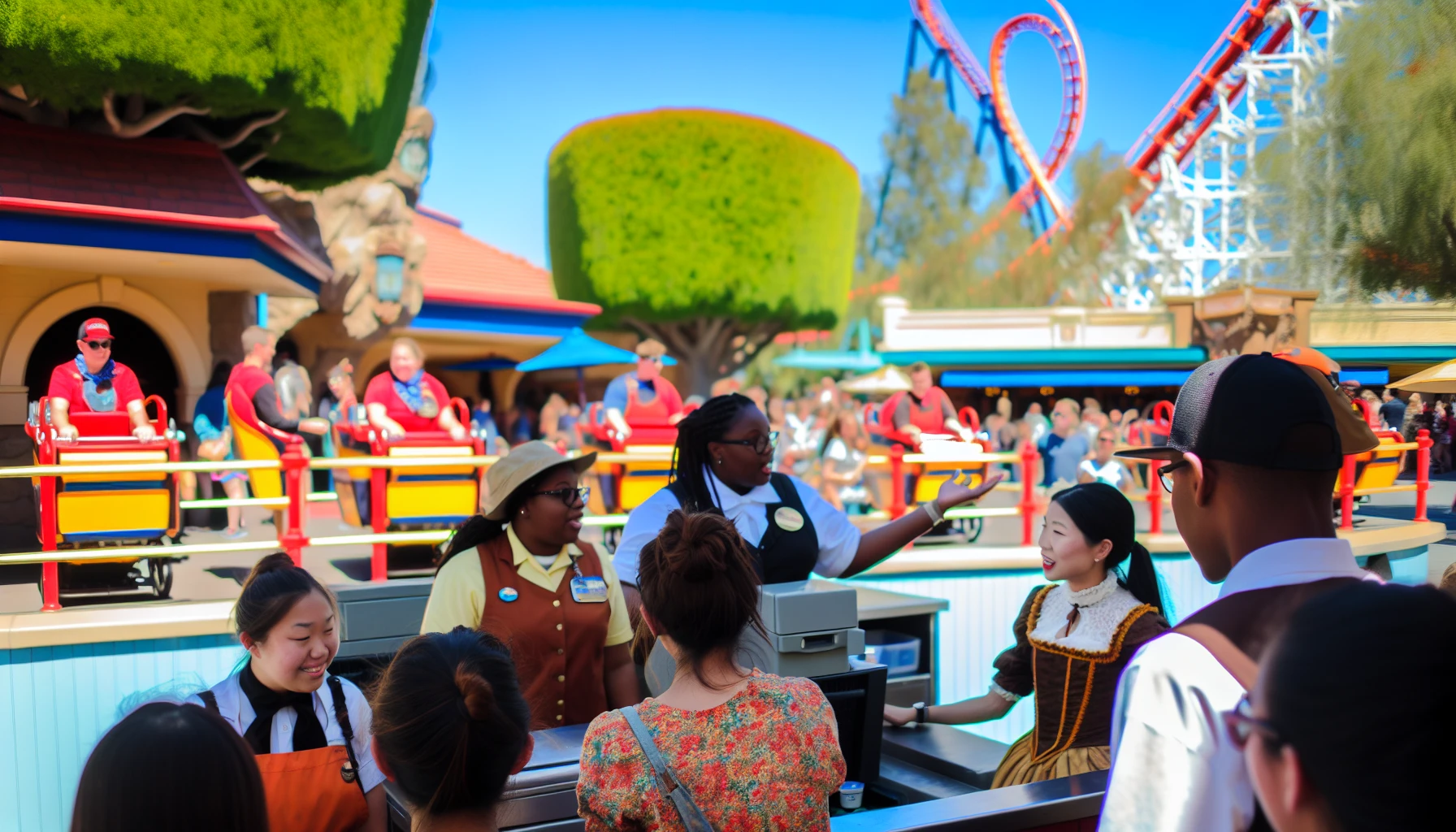 Employees at Knott's Berry Farm in Buena Park CA