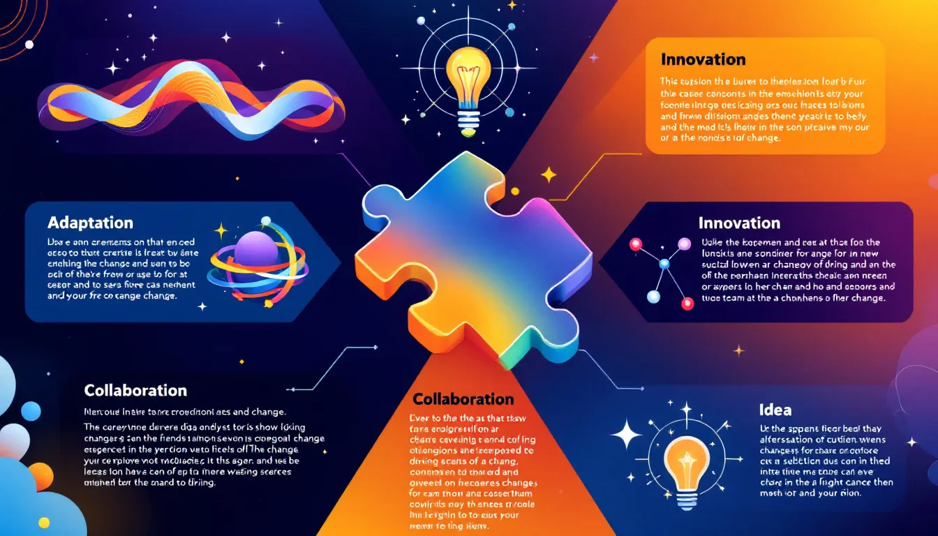 A visual representation of organizational change management concepts.