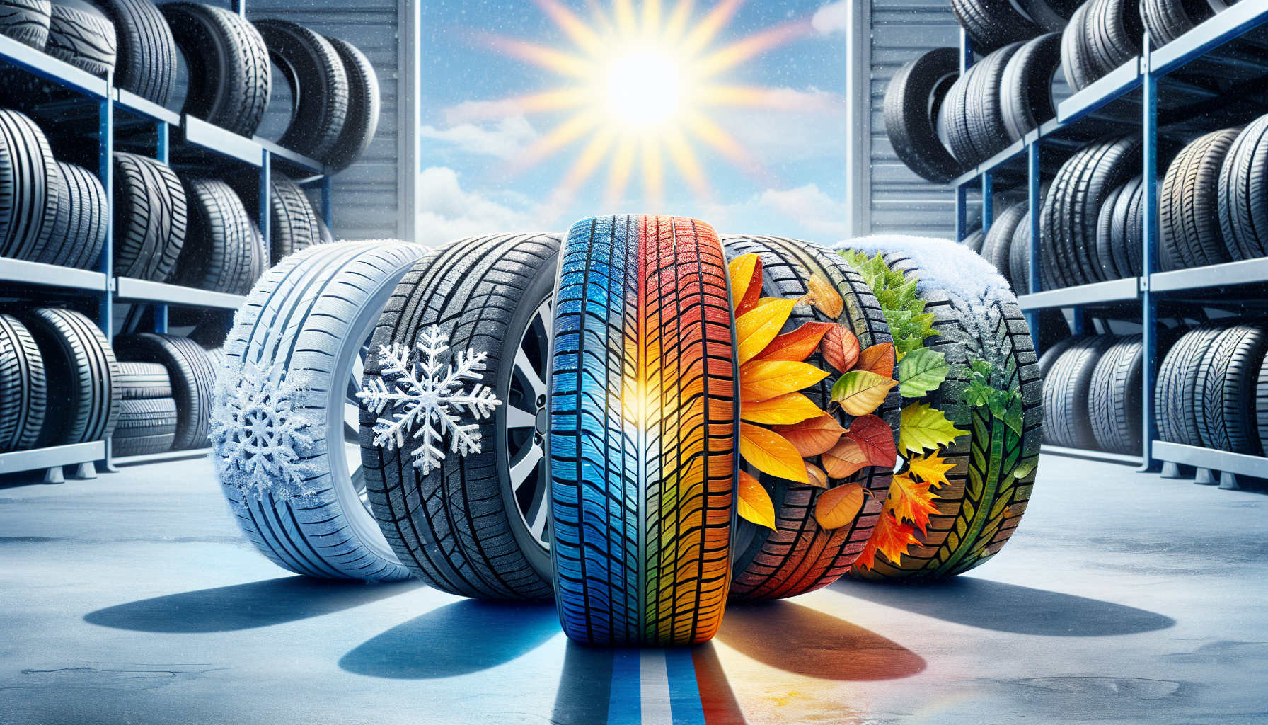 Variety of seasonal tires
