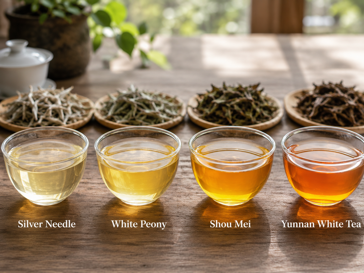 Silver NeedleWhite PeonyShou MeiYunnan White Tea
