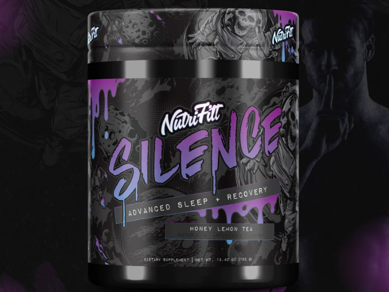 Picture showing NutriFitt's Silence supplement promoting better sleep.