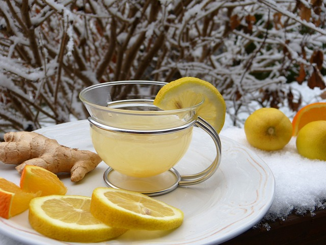 ginger, hot lemon, tea