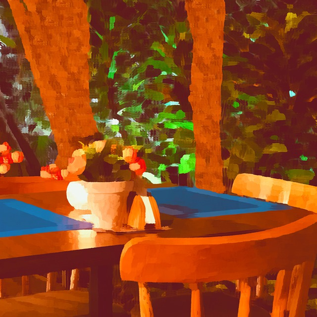 garden, chairs, bistro