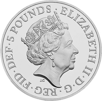 Image: Obverse side of coin showing Queen Elizabeth II as dignified and regal.