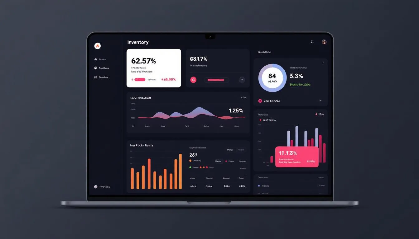 El dashboard de inventario muestra alertas en tiempo real sobre productos con bajo stock, permitiendo a los negocios de belleza gestionar eficientemente su inventario y optimizar las ventas a través de un sistema de punto de venta. Esta herramienta facilita el seguimiento de los artículos y mejora la atención al cliente al evitar pérdidas por falta de productos.