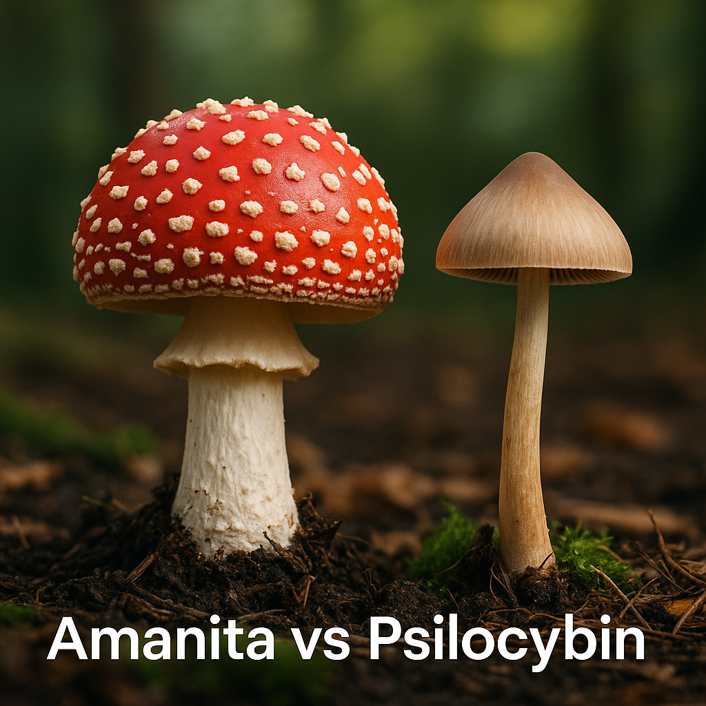 amanita muscari vs psilocybin
