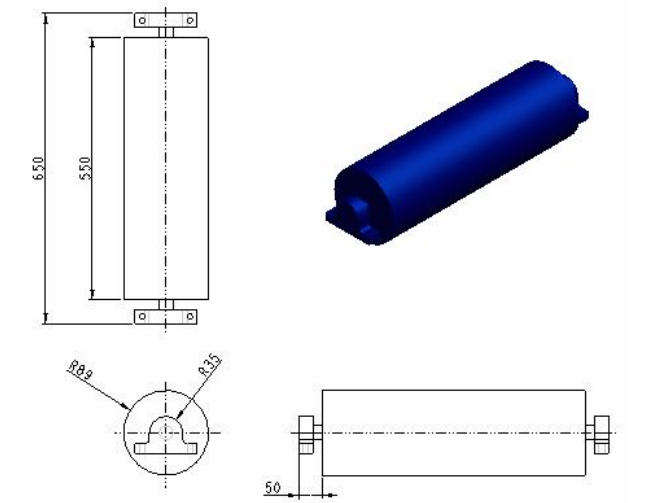 Dimension of Transmission Drum