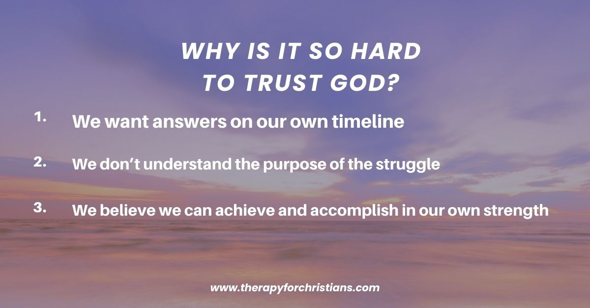 Why it is hard to trust our relationship with God