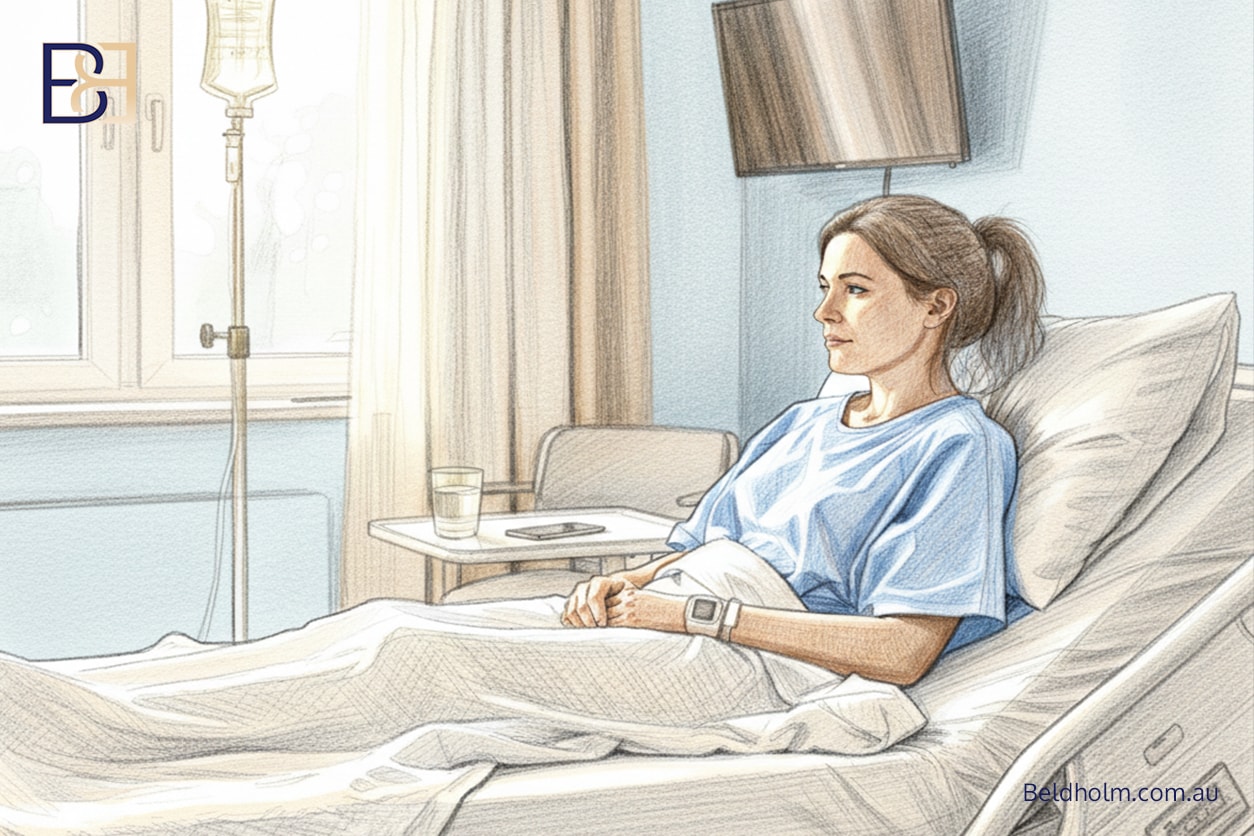Recovering after abdominoplasty surgery