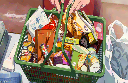 GIF: Tenor Japanese supermarket snacks haul 