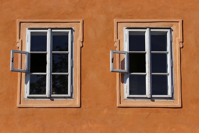 windows, wall, house