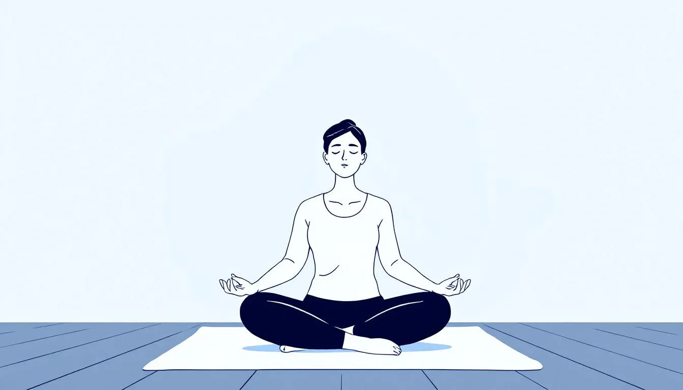 A person practicing deep breathing techniques to manage stress.