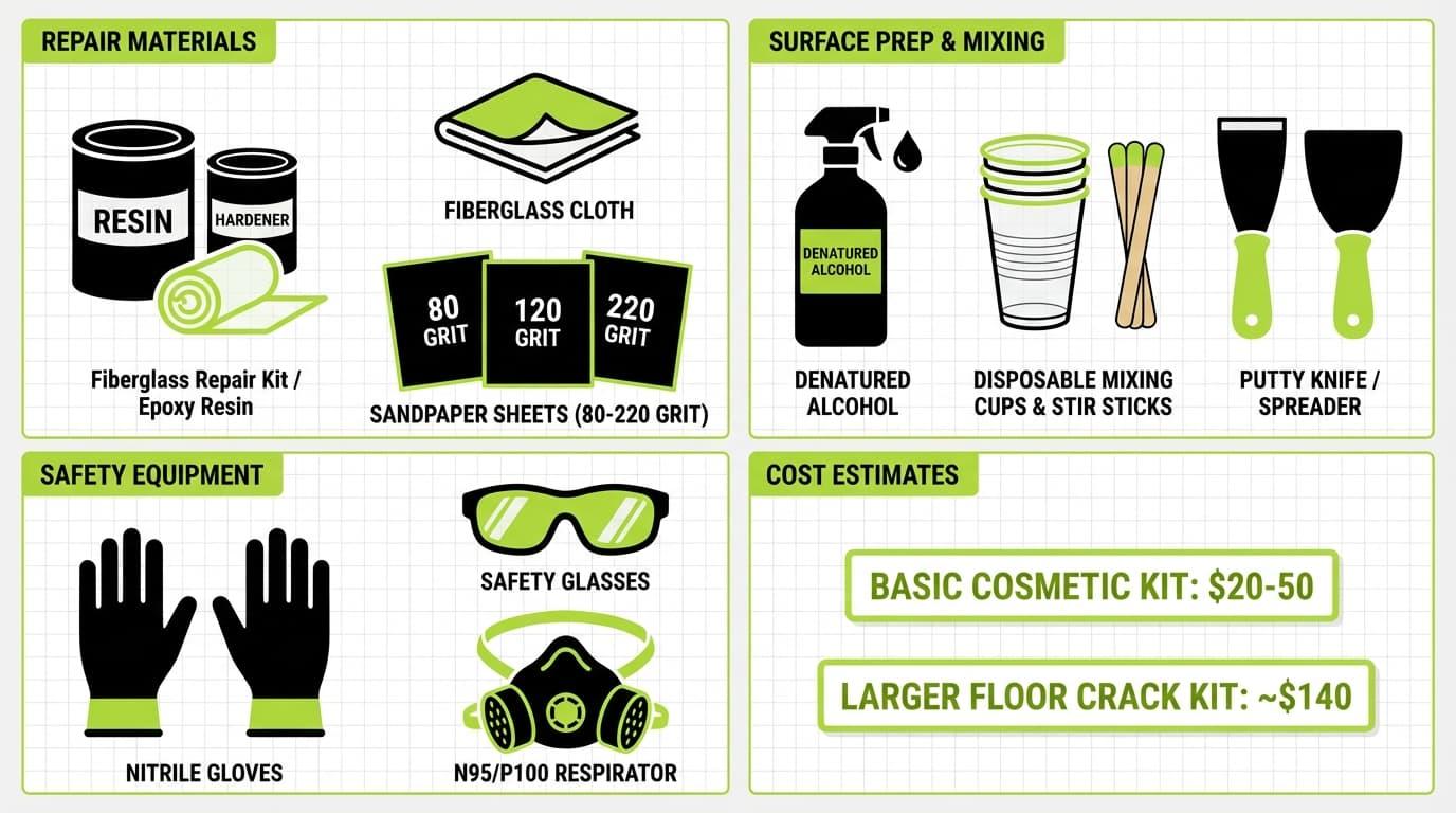 What You’ll Need for DIY Fiberglass Tub Crack Repair