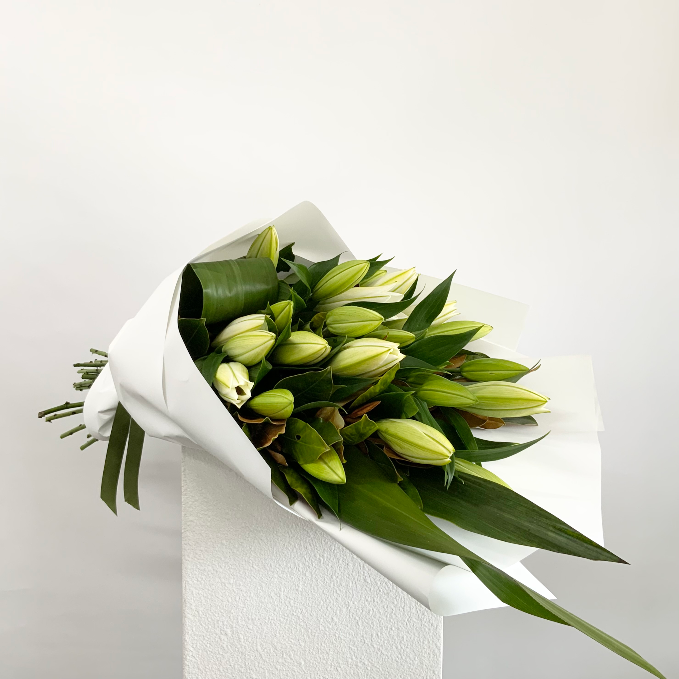 The beautiful Coastal Lilies bouquet available from Olivieri`s Flowers Central Coast