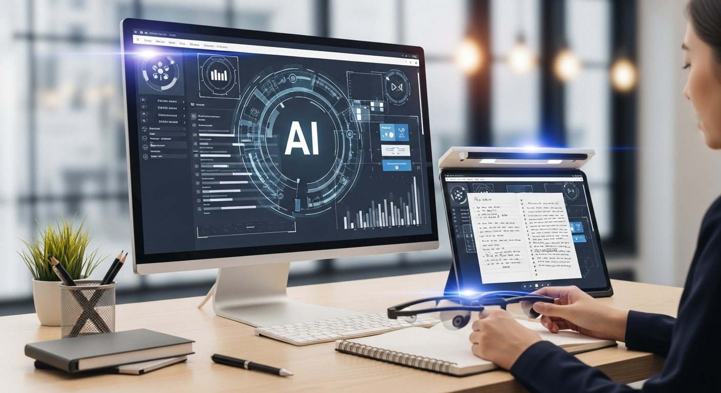 Modern assessment workflow showing AI-assisted grading across different exam formats.