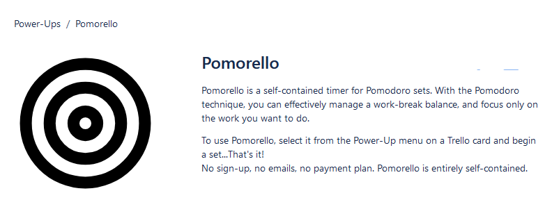 A screenshot of the listing for the Pomorello Power-Up.