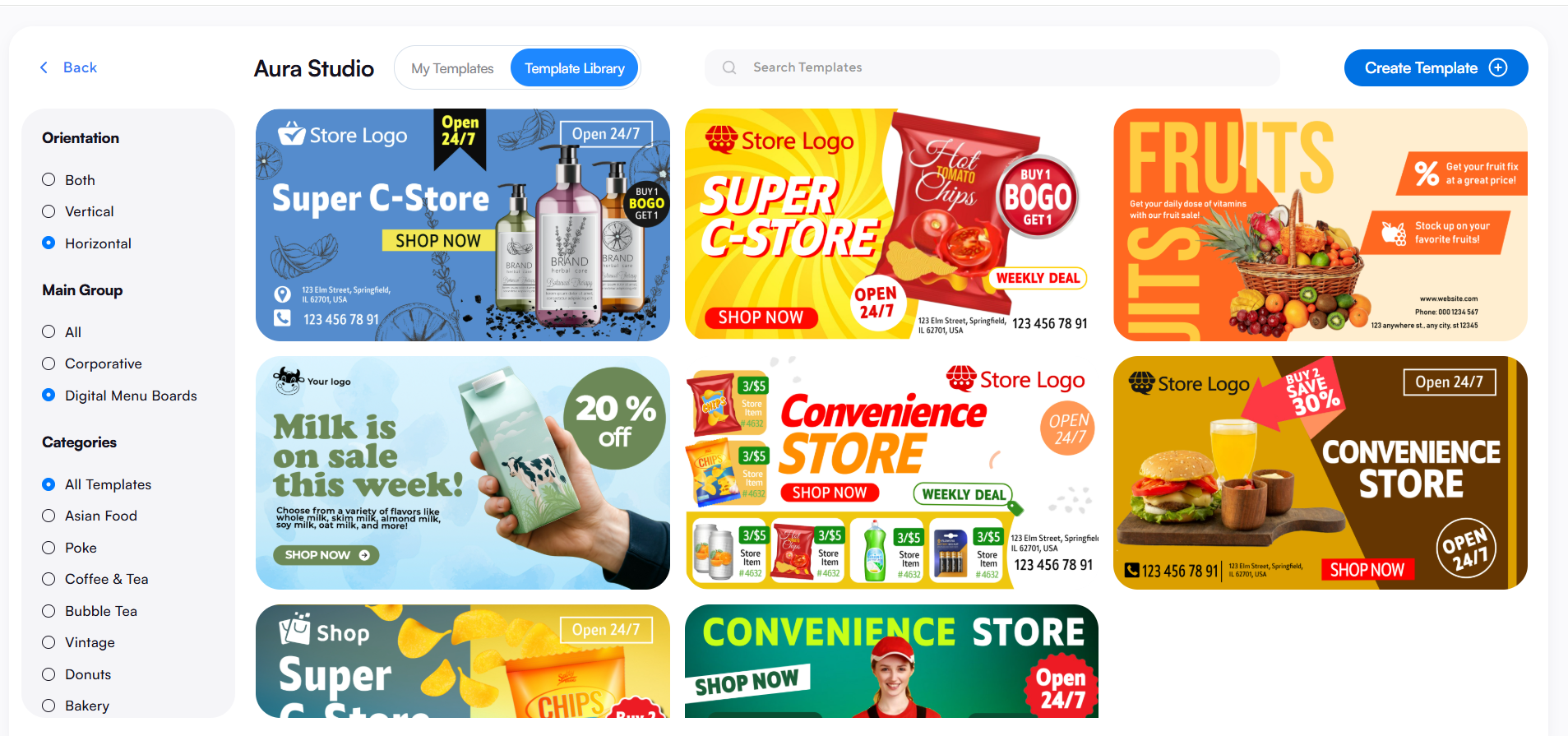 How to Create a Digital Menu Board: A Beginner’s Guide 5 upload or customize your digital menu board template