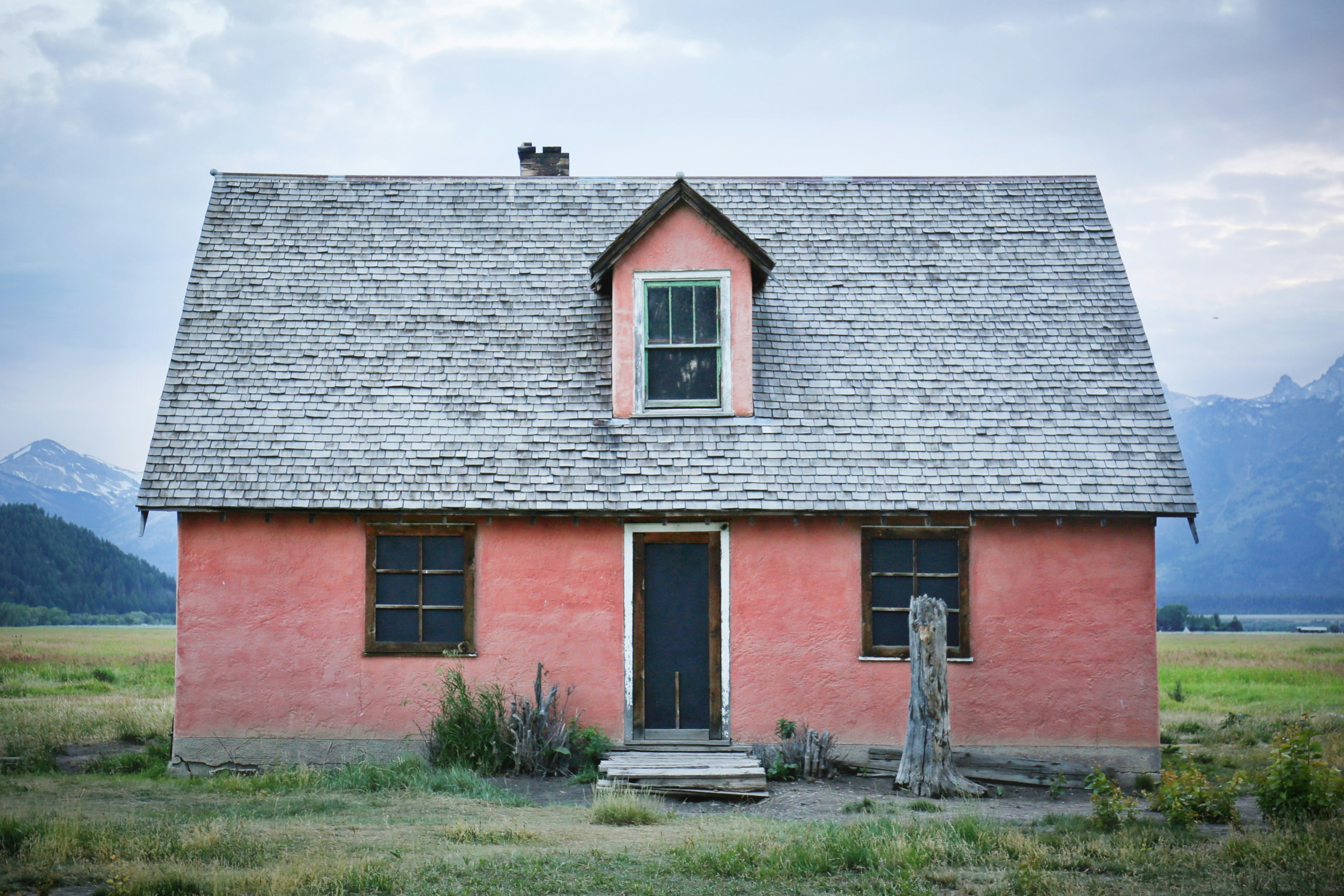 Single family house targeted by real estate investors off of utility shut off list. 