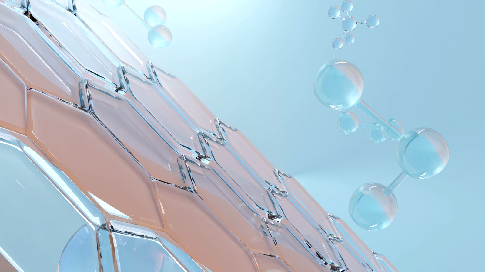 Zellstruktur mit Molekülen – symbolische Darstellung der tiefenwirksamen Regeneration durch Cellula+ auf Zellebene.