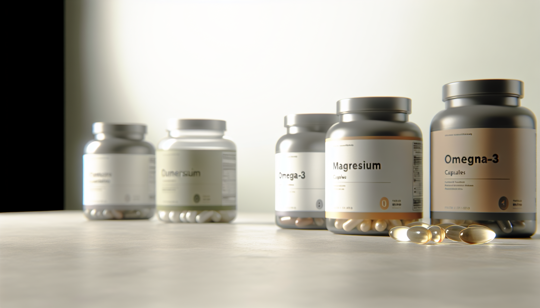 Photo of magnesium and omega-3 supplements
