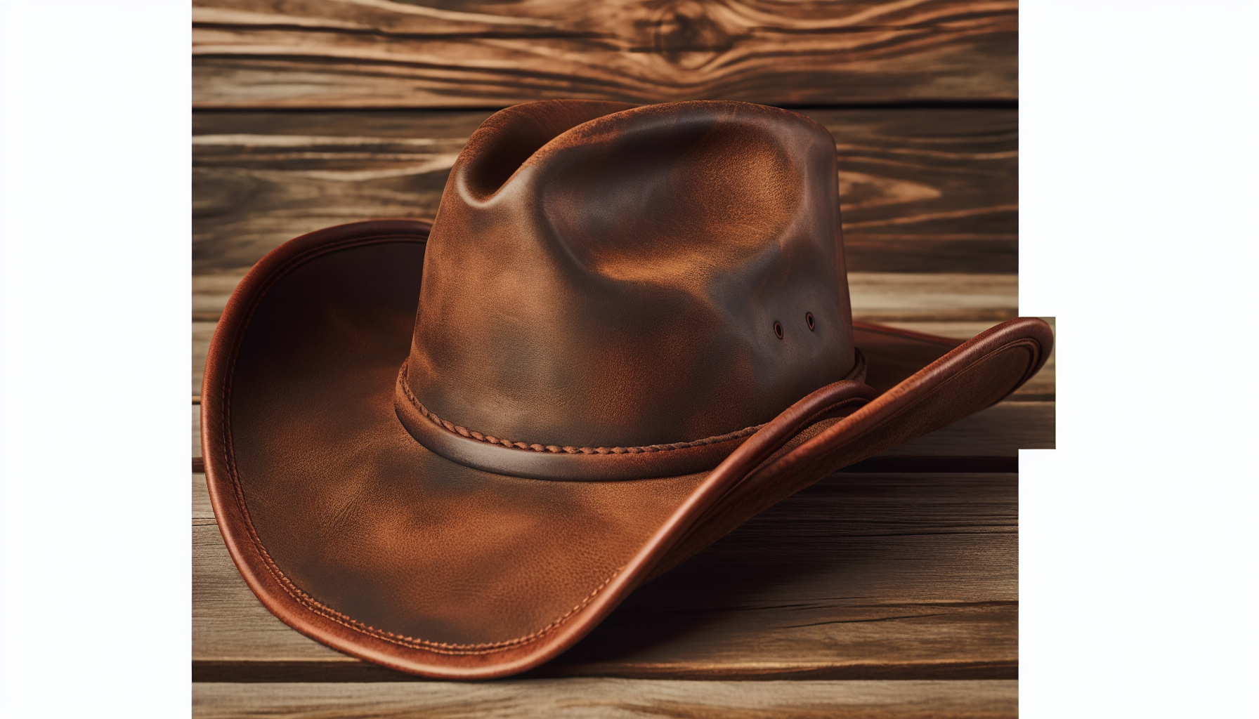 Classic cowboy hat with cattleman crease