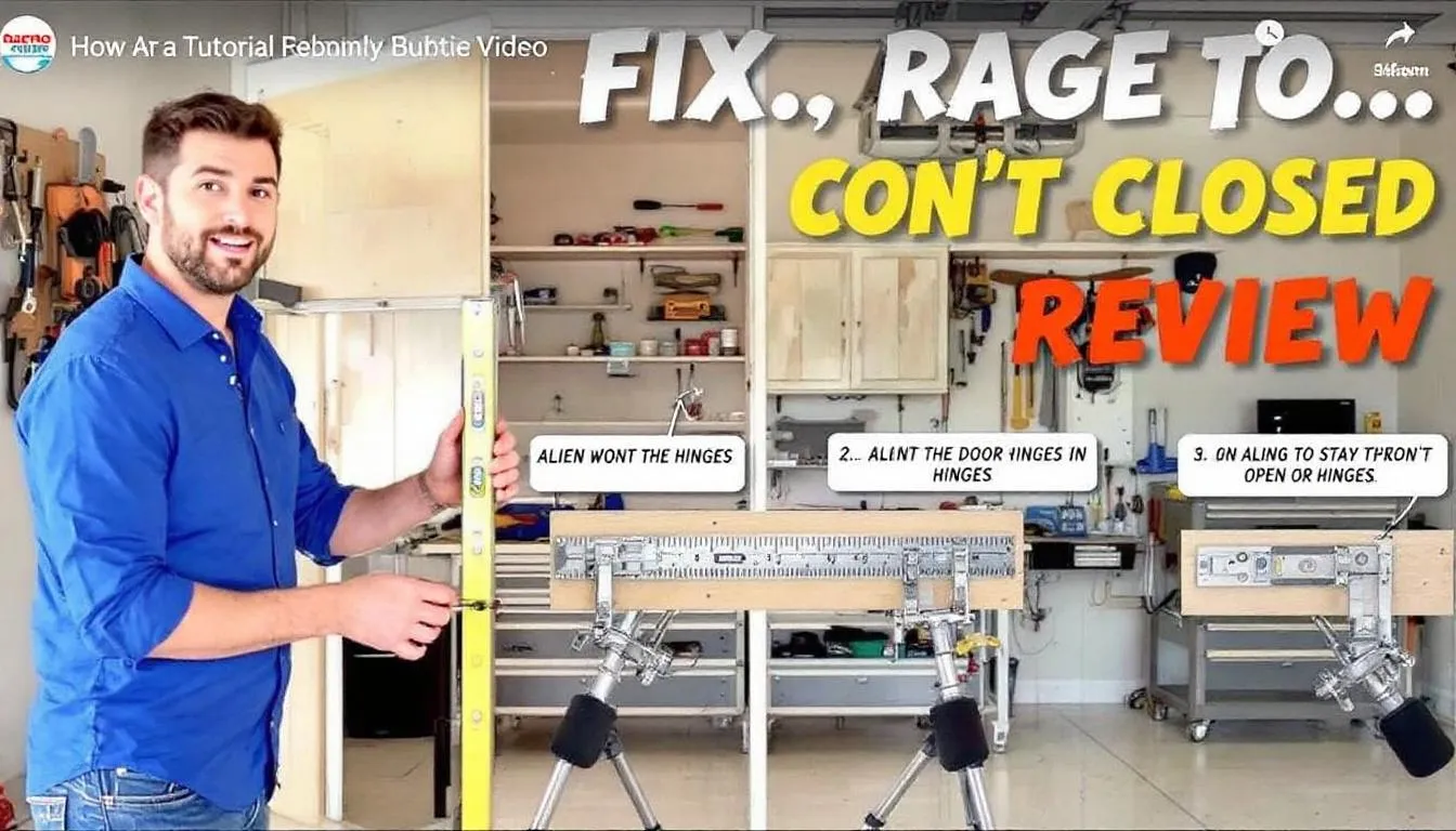 A person demonstrating how to fix a door that won't stay open or closed.