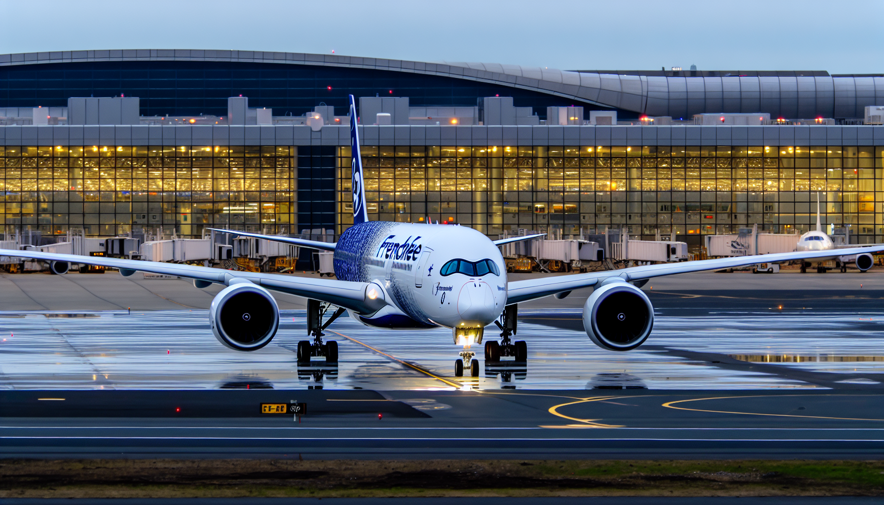 Frenchbee Airbus A350 at Newark Airport