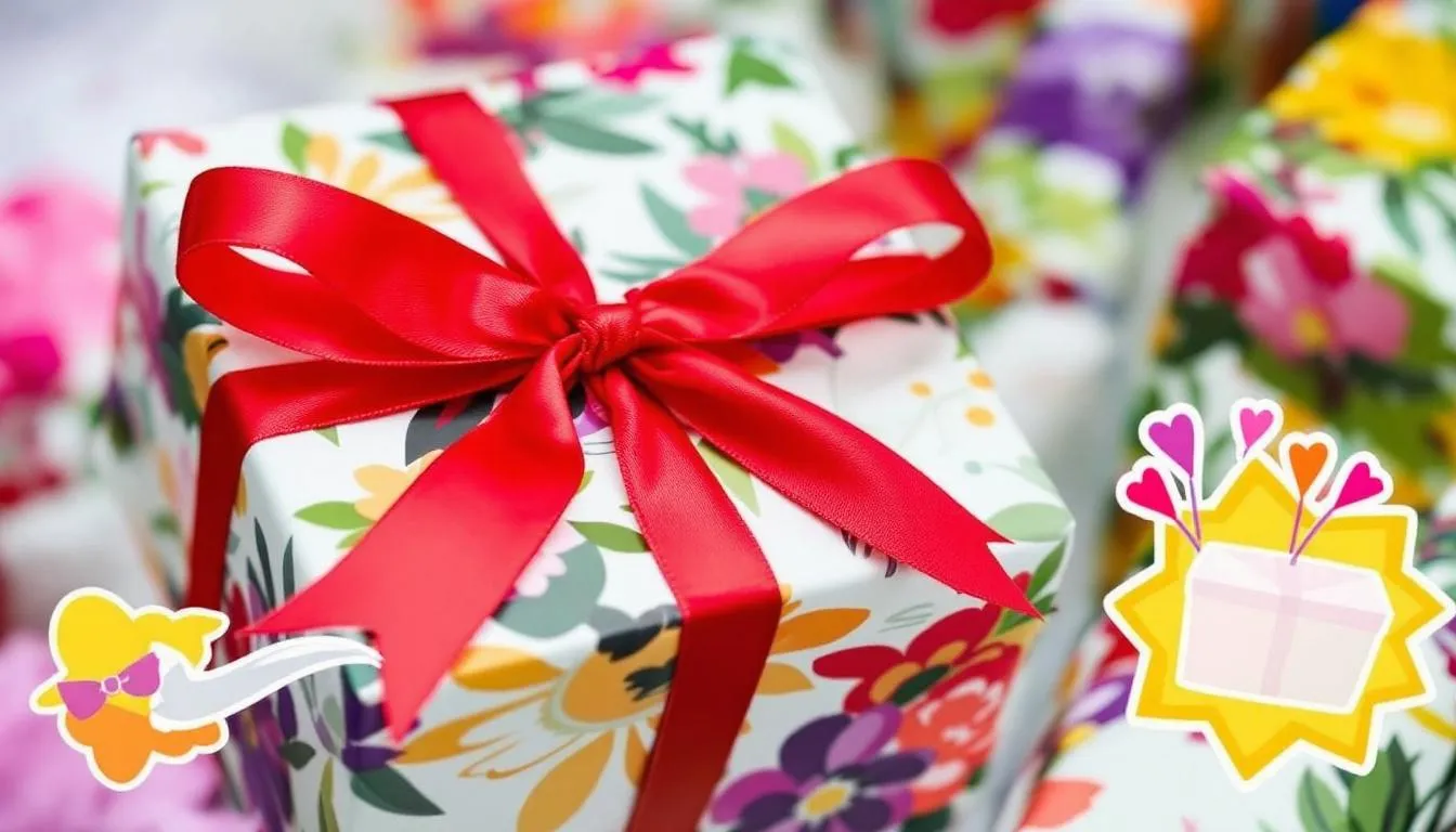 A neatly wrapped gift box with a bow, showcasing how to secure and wrap a gift box.