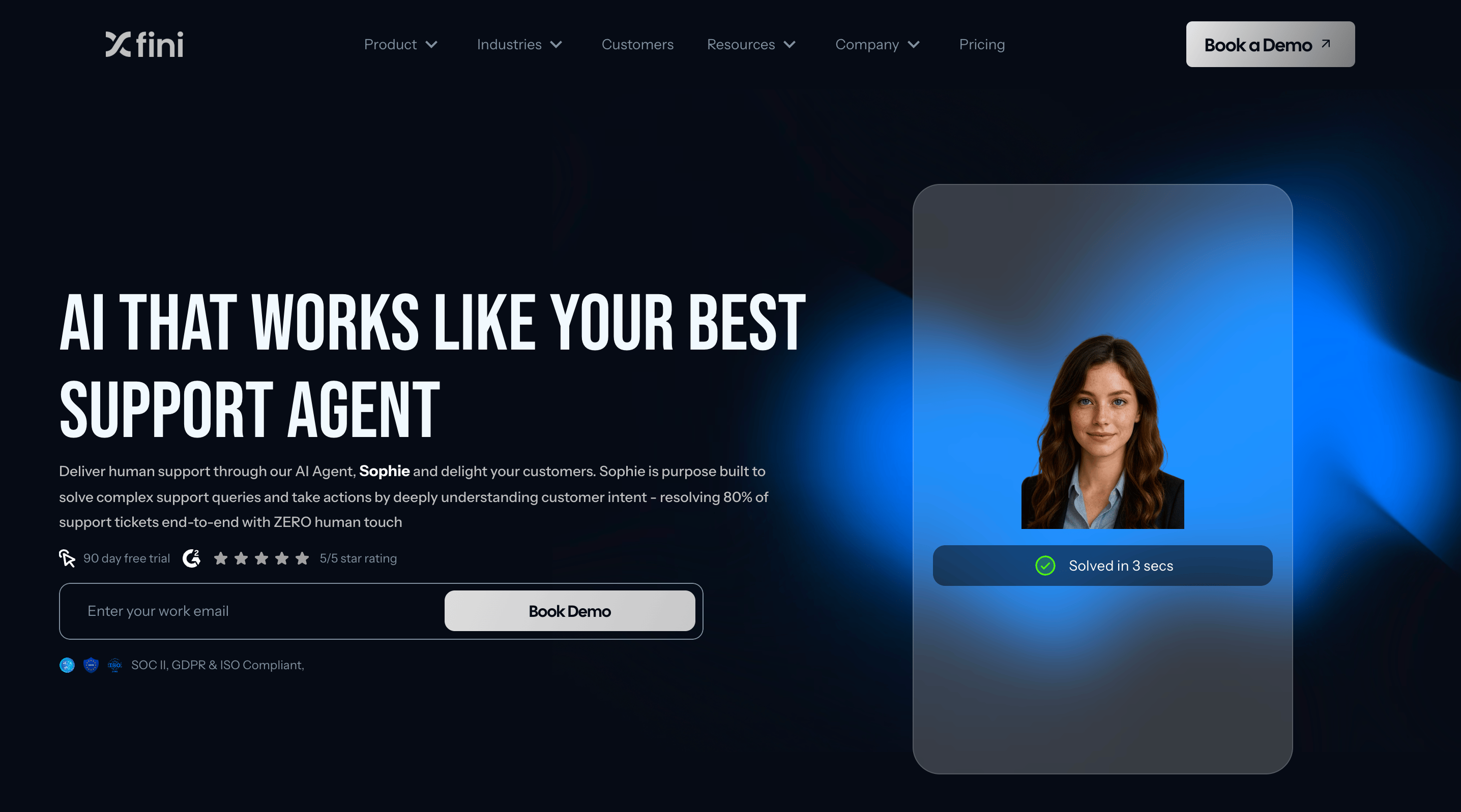 Fini AI support agent.