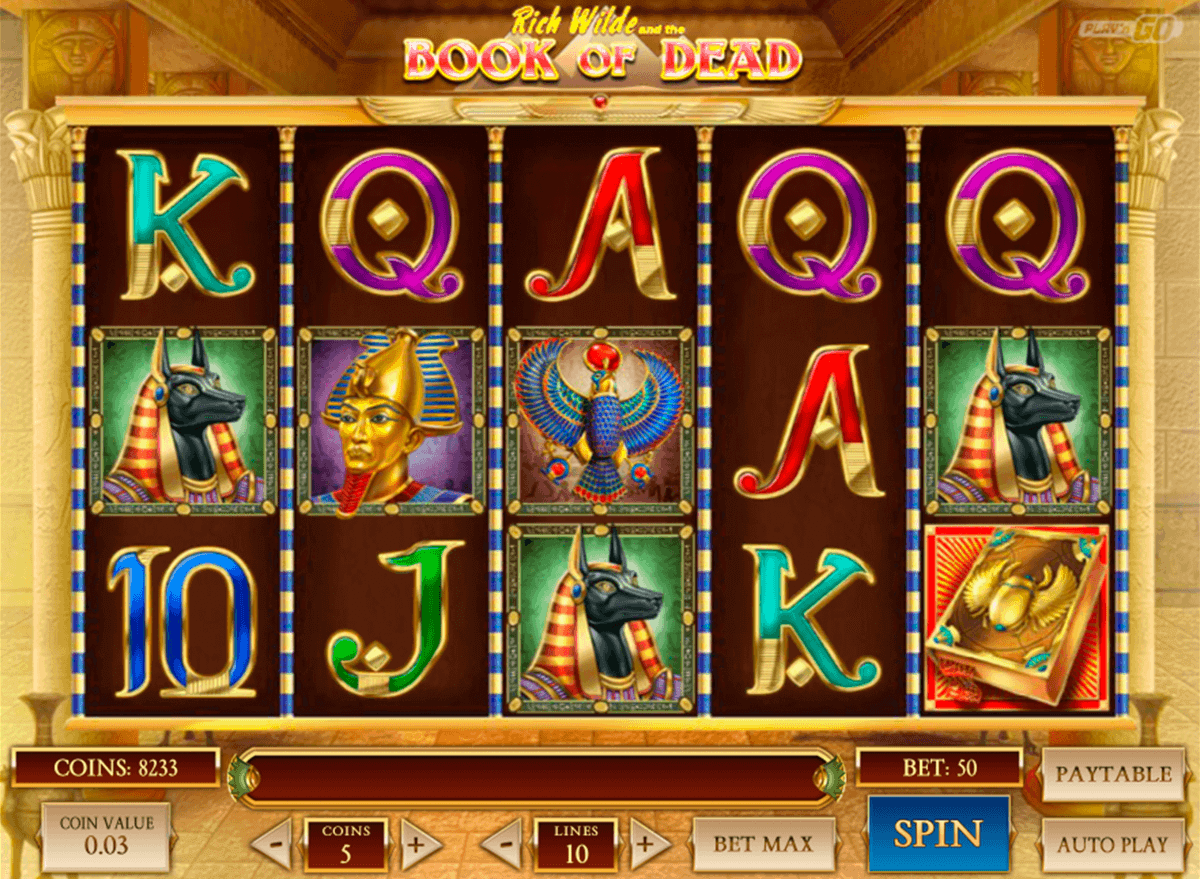 Book of dead slot game by Play'n Go